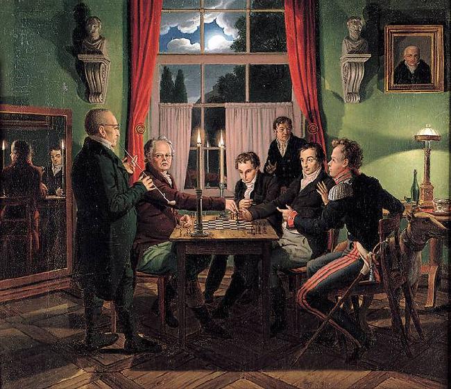 Johann Erdmann Hummel Die Schachpartie Norge oil painting art